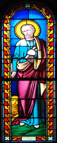 Ouézy : Eglise Saint-Pierre - vitrail - Marc