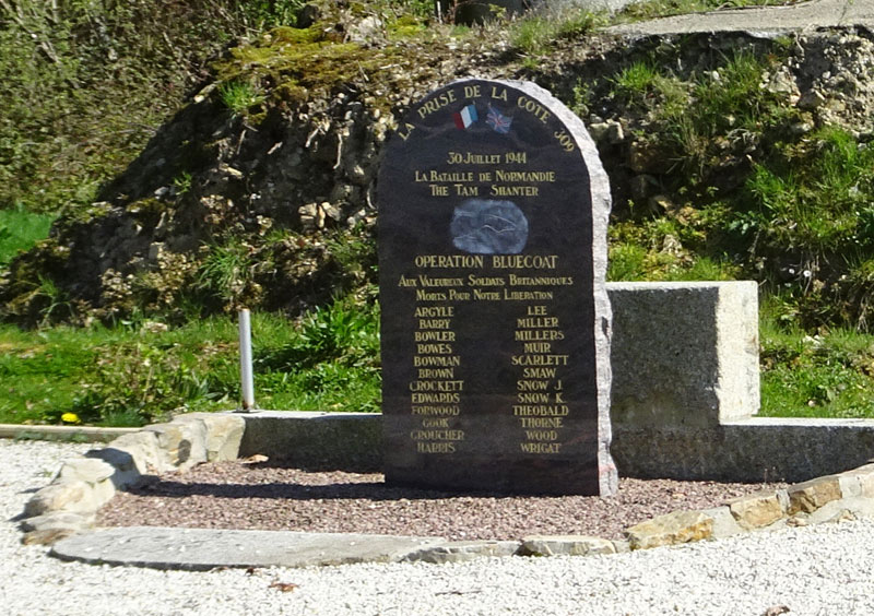 Mémorial sur la prise de la côte 309, opération Bluecoat.