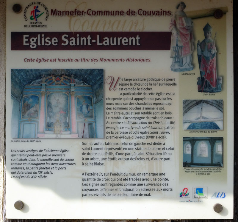 Marnefer (Couvains) : Eglise Saint-Laurent