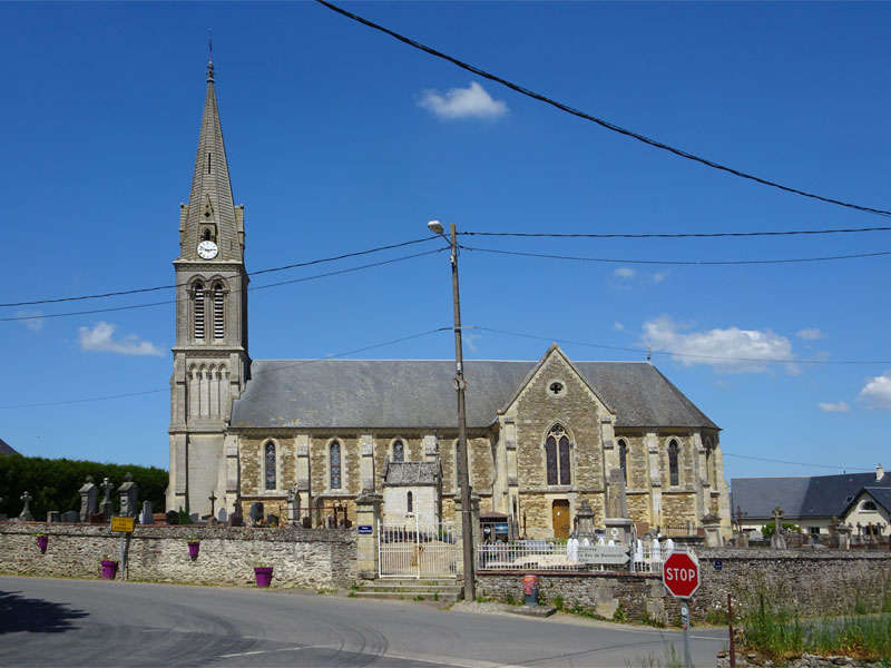 Banneville-sur-Ajon : Eglise Saint-Melaine