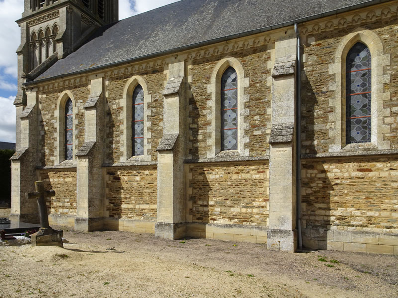 Banneville-sur-Ajon : Eglise Saint-Melaine