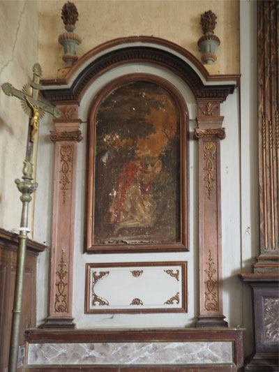 Goupillières : Eglise Saint-Eustache - retable - peinture de Saint-Eustache