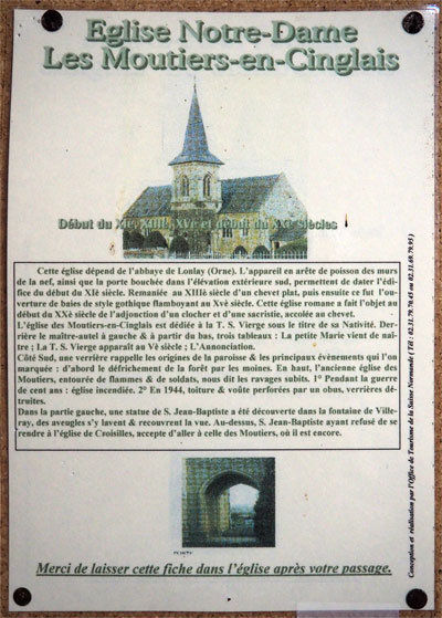 Les Moutiers-en-Cinglais : Eglise Notre-Dame