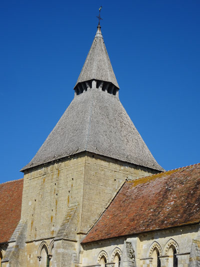Ouville-la-Bien-Tournée : Eglise Notre-Dame - clocher