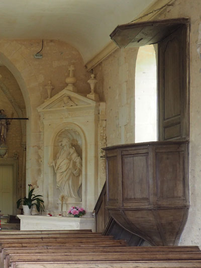 Poussy-la-Campagne - Eglise Saint-Vaast - chaire à prêcher