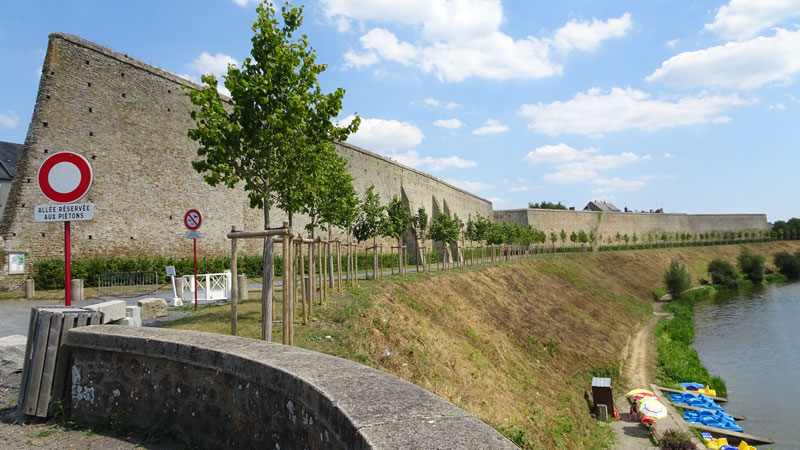Torigini-sur-Vire : Mur Grimaldi après abattage des tilleuls